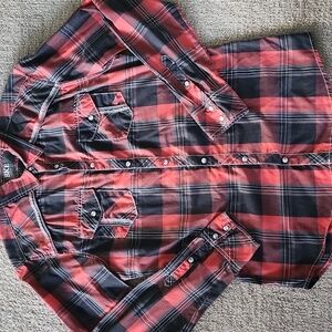 Mens Large BKE red and black